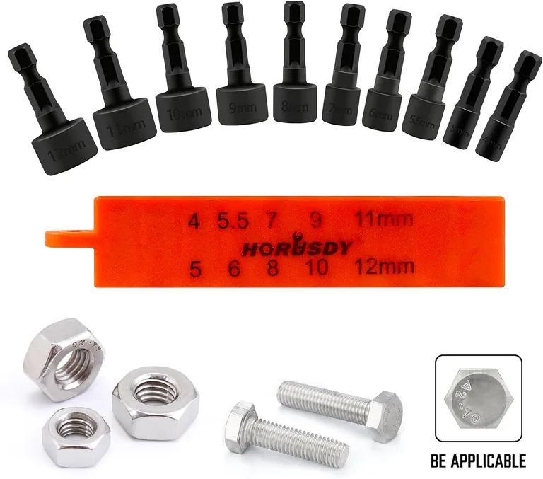 22-Piece SAE & Metric Nut Driver Set — keep a clear view of the size