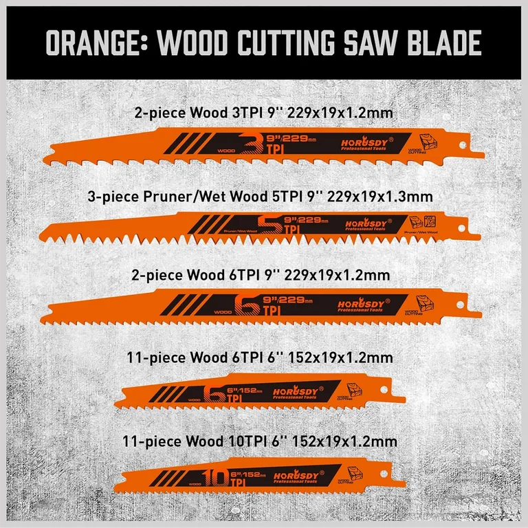 40-Piece Reciprocating Saw Blade Set — start with the material