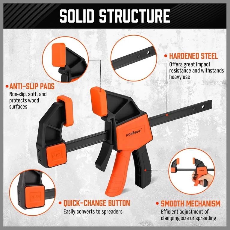 2-Pack 6-Inch Quick-Grip Bar Clamps — protect the contact points