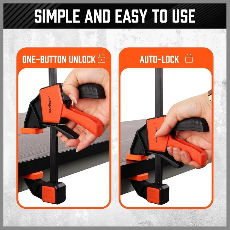 2-Pack 6-Inch Quick-Grip Bar Clamps — adjust with one hand