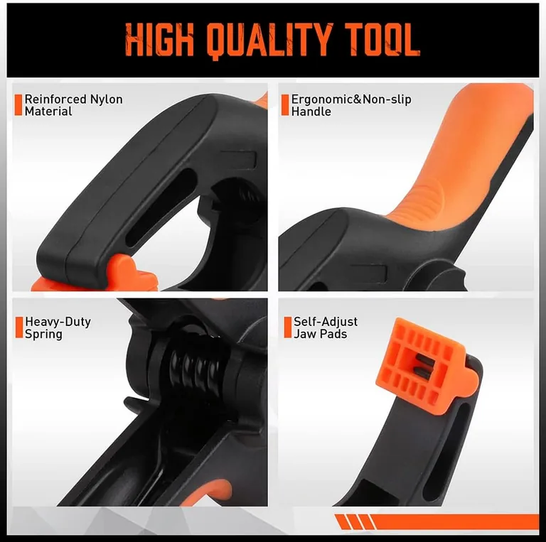 8-Pack 5-Inch Spring Clamps — check the opening, not just the length
