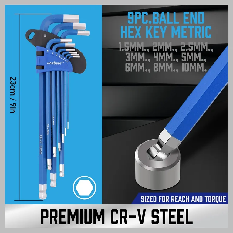 37-Piece Hex & Star Key Set — separate the key types