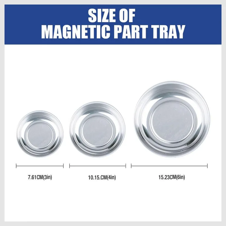 3-Piece Magnetic Parts Tray Set — separate the small parts