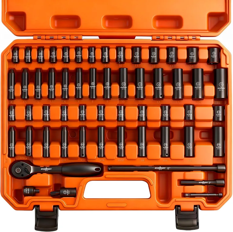 56-Piece 1/4-Inch Drive Impact Socket Set